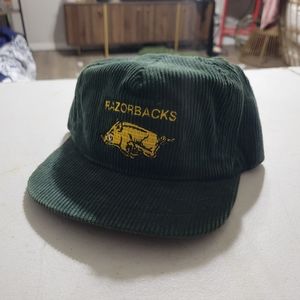 Vintage Arkansas Razorbacks snapback hat corduroy
